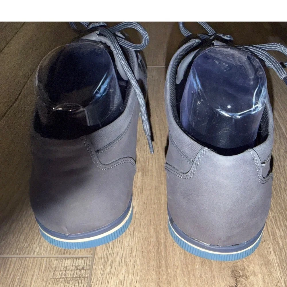Aldo Mens Navy Blue Textured Lace Up Dress Shoes Sneakers‎ Size 11
